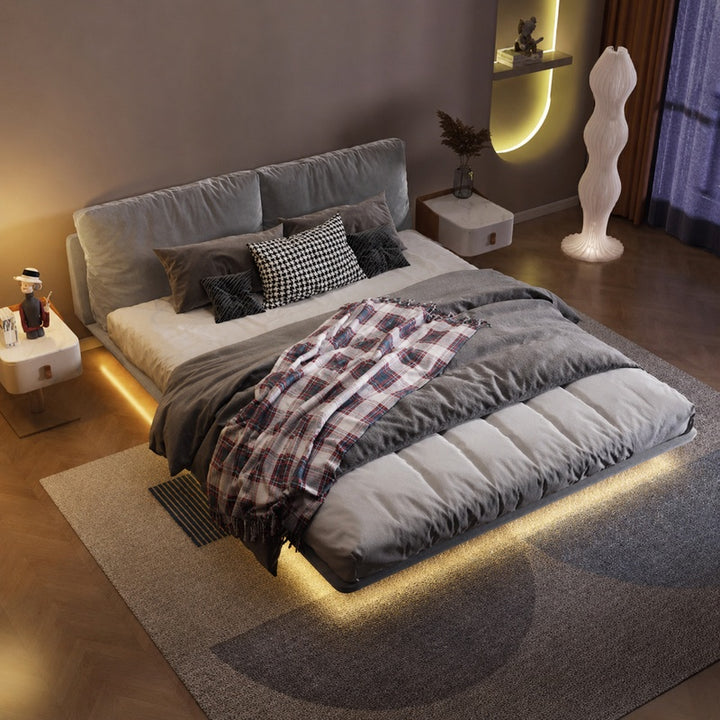 Halo Modern Floating Fabric Bedframe