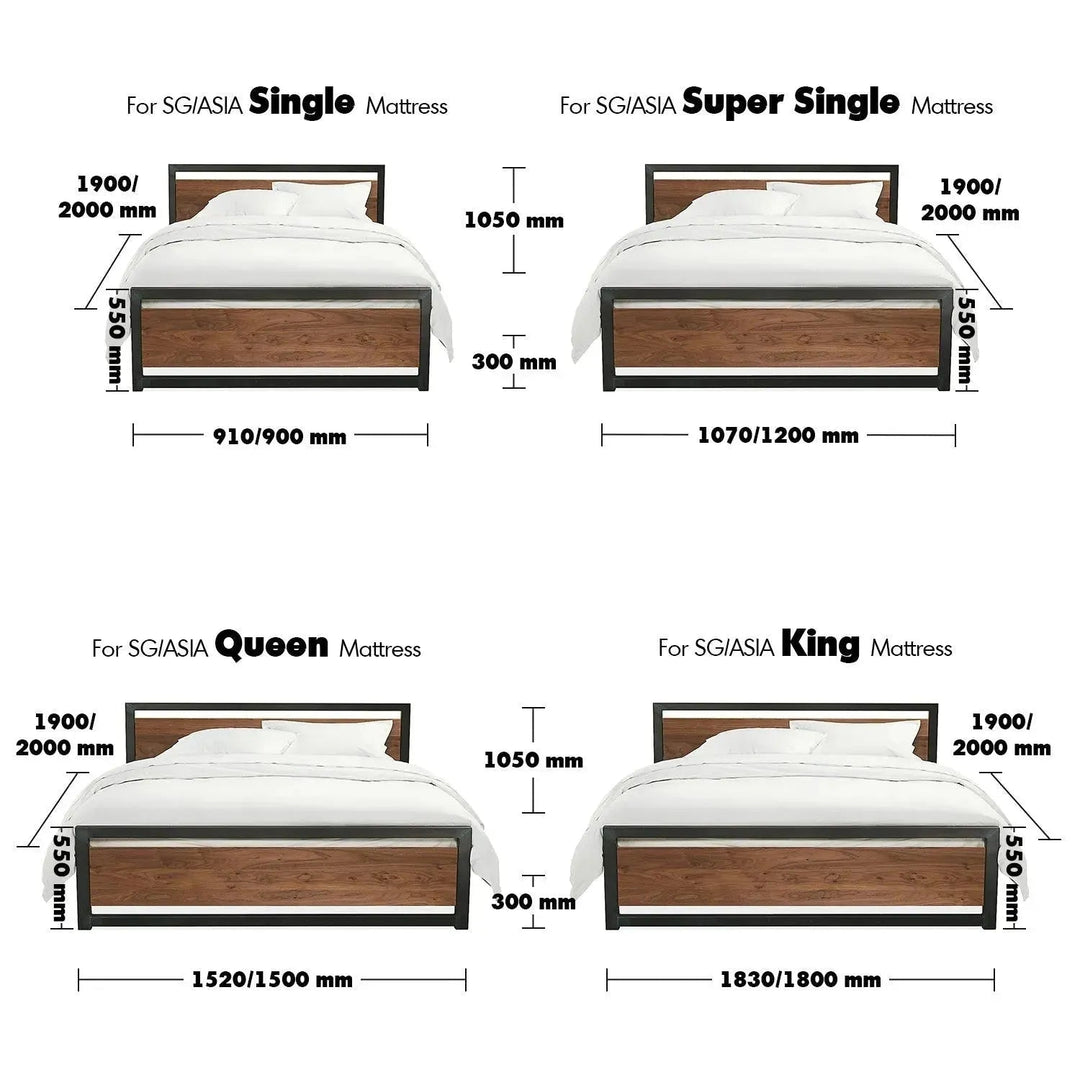 Grove Industrial Pine Wood Bed
