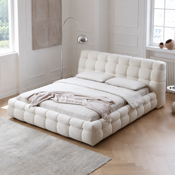 Puffin Tufted Modern Boucle Bedframe