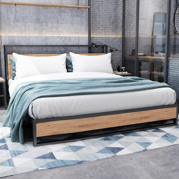 Ferris Industrial Pine Bedframe