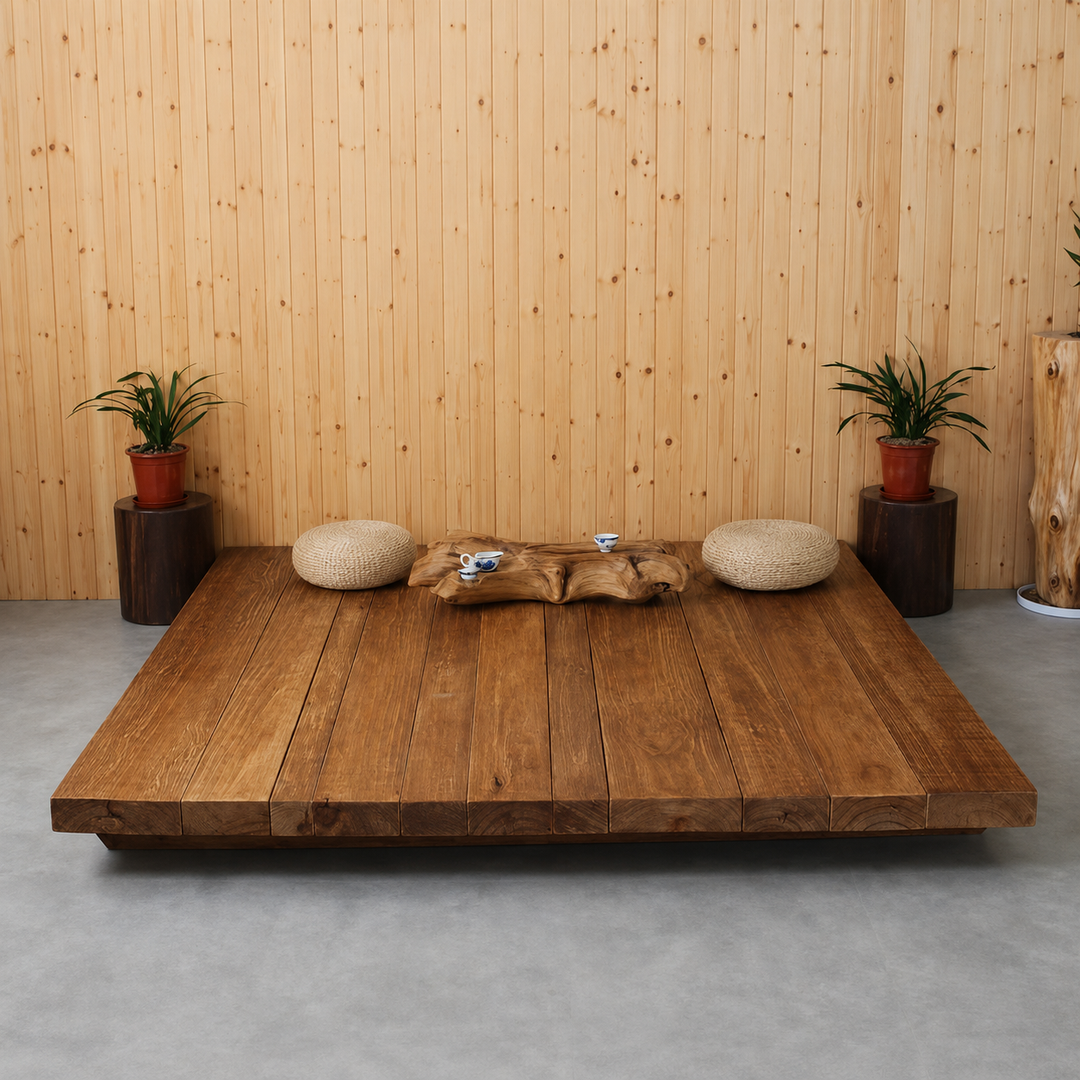 Solen Minimalist Solid Wood Platform Bedframe