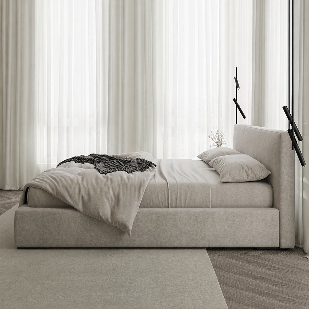 Mira Modern Boucle Fabric Bedframe