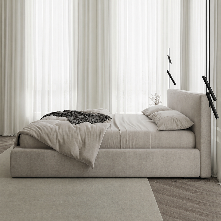 Mira Modern Boucle Fabric Bedframe