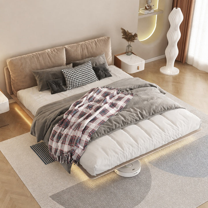 Halo Modern Floating Fabric Bedframe
