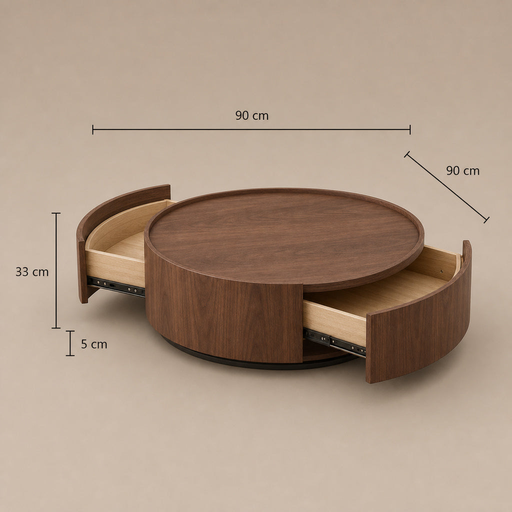 Virelle Round Storage Coffee Table