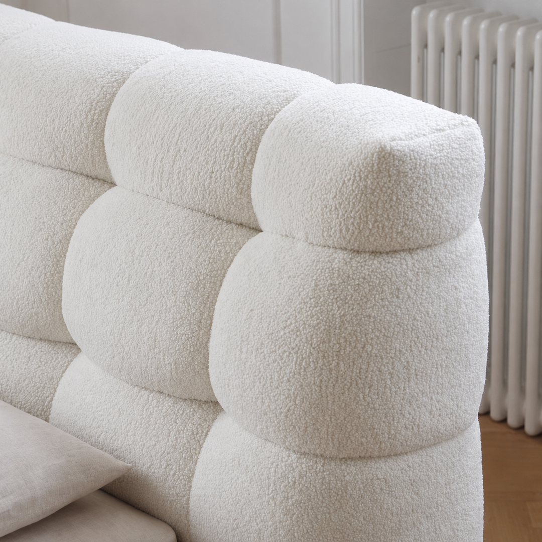 Puffin Tufted Modern Boucle Bedframe