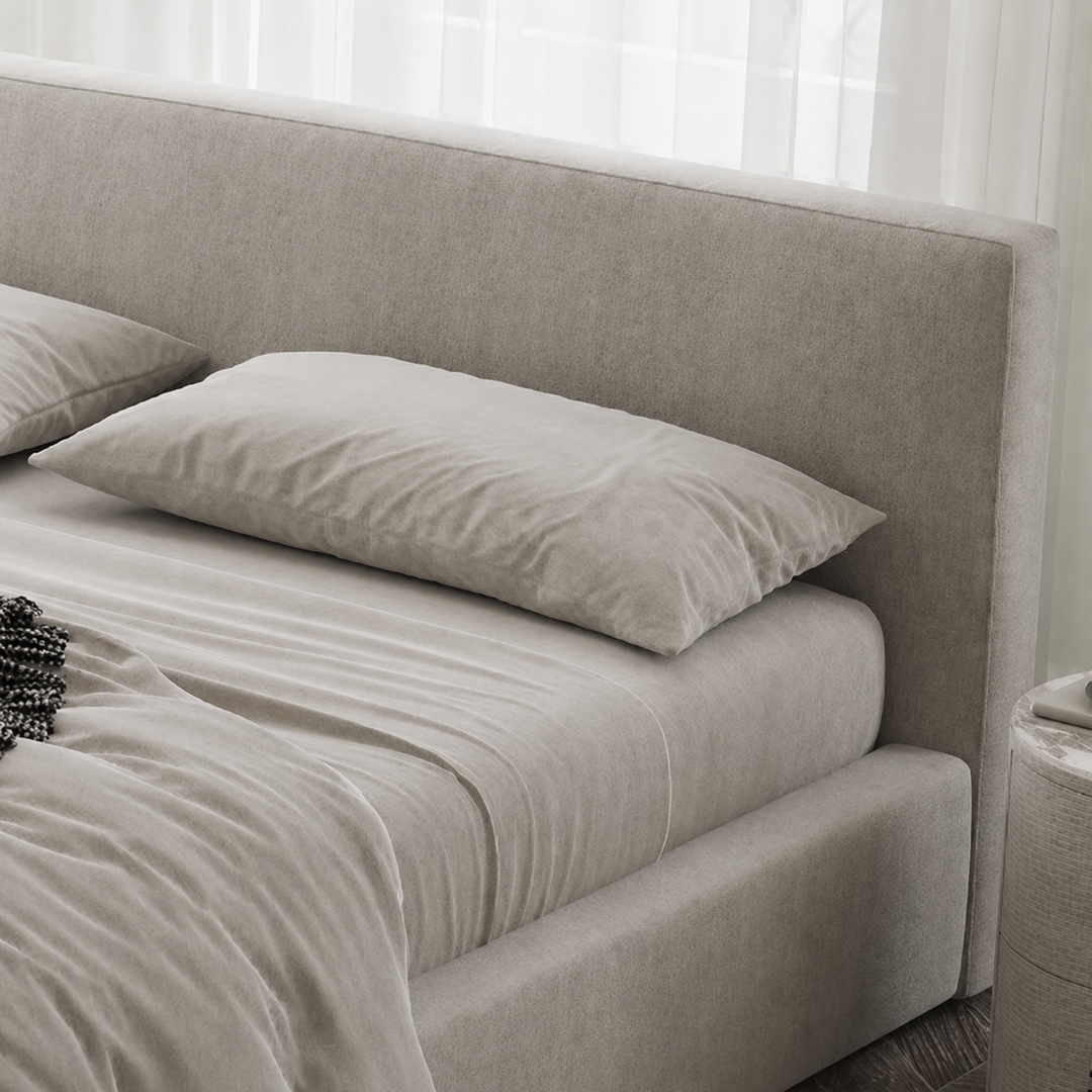 Mira Modern Boucle Fabric Bedframe