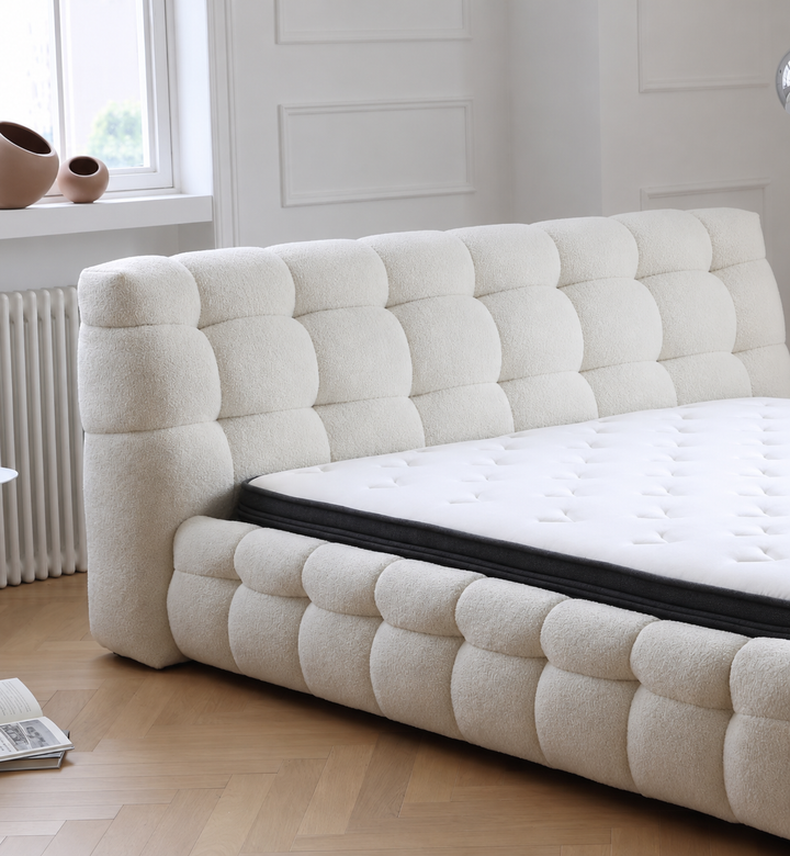 Puffin Tufted Modern Boucle Bedframe