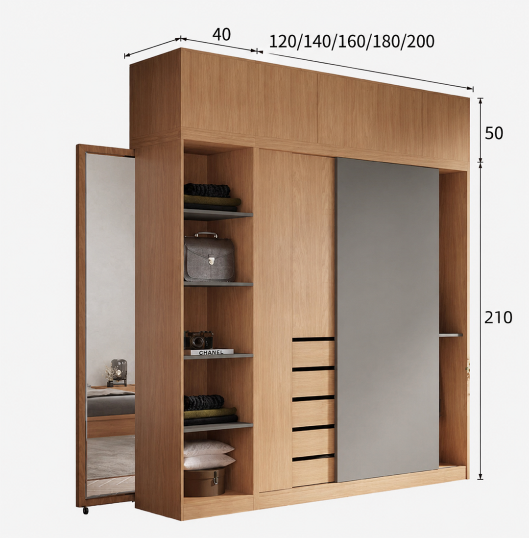 Golden Japandi Wardrobe