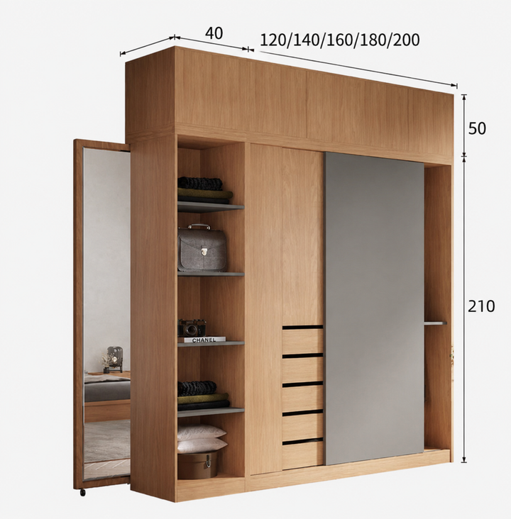 Golden Japandi Wardrobe