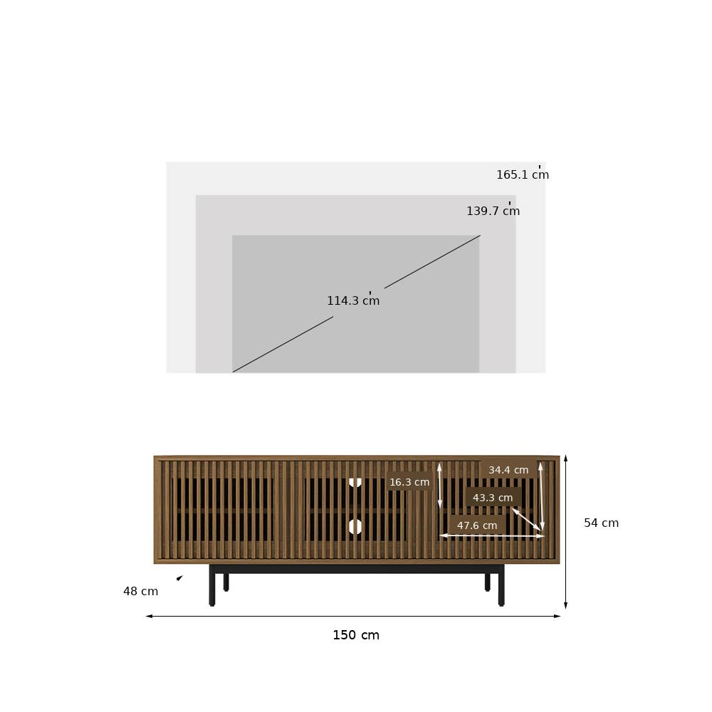 Aeolus Mid-Century Media Console