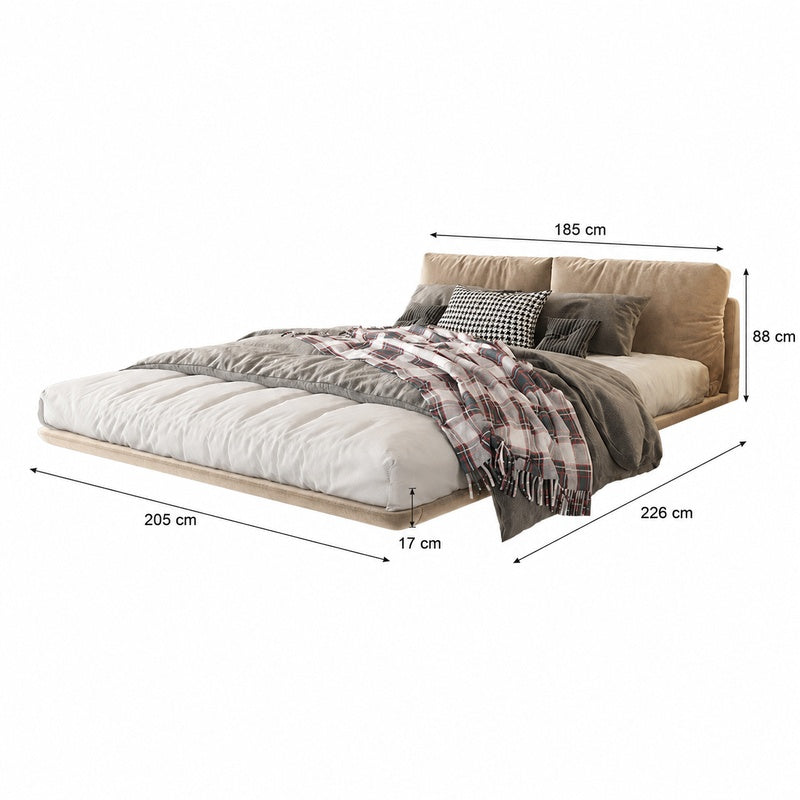 Halo Modern Floating Fabric Bedframe