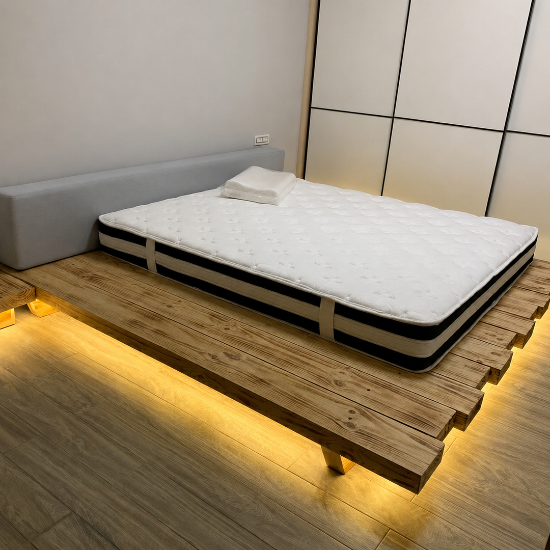 Solen Minimalist Solid Wood Platform Bedframe