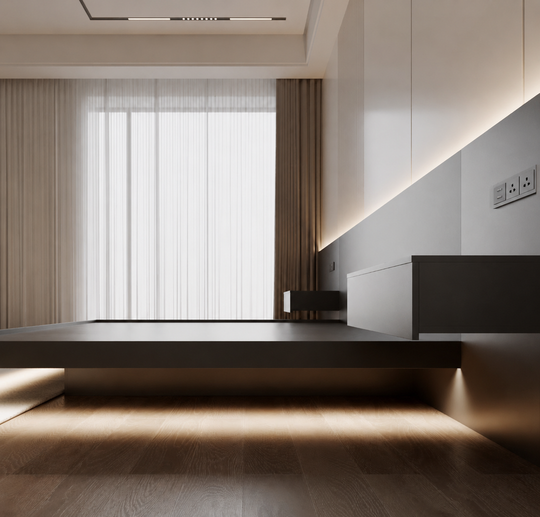 Lucent Modern Floating Bedframe