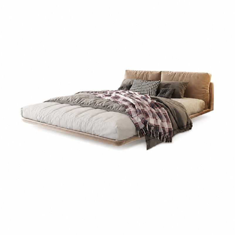 Halo Modern Floating Fabric Bedframe