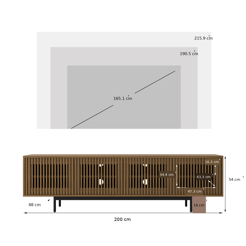 Aeolus Mid-Century Media Console
