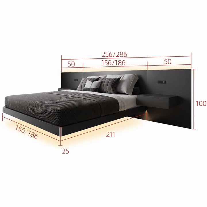 Lucent Modern Floating Bedframe