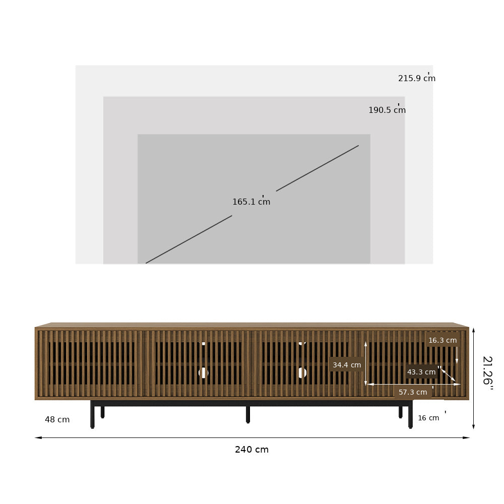 Aeolus Mid-Century Media Console