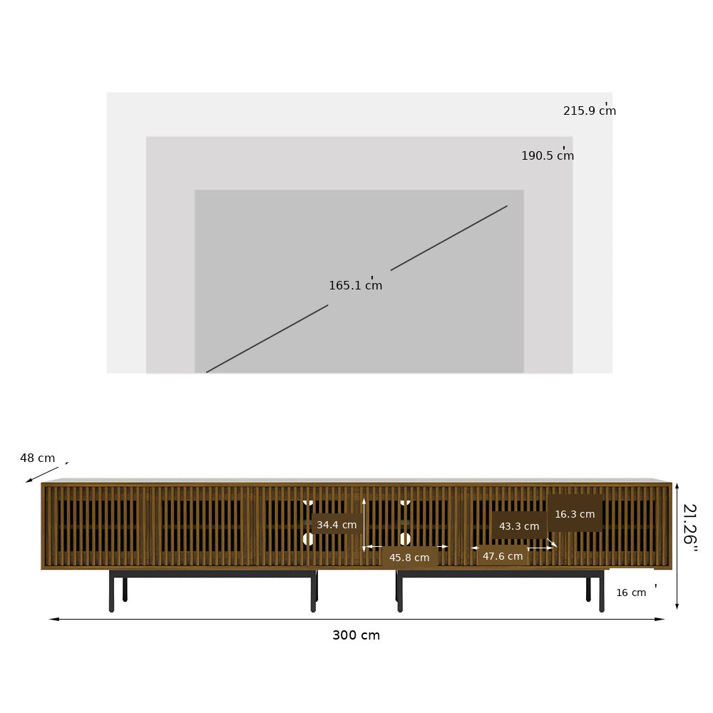 Aeolus Mid-Century Media Console