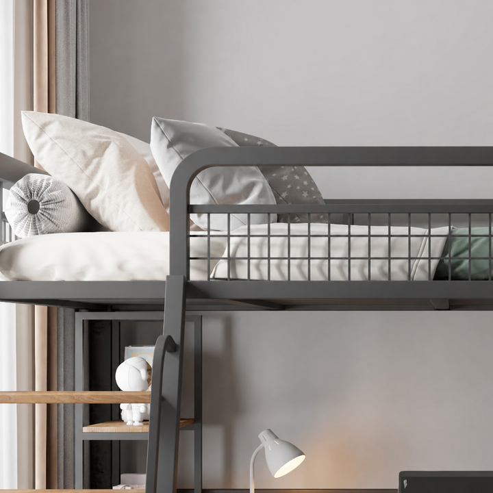 AERIS Modern Steel Loft Bedframe