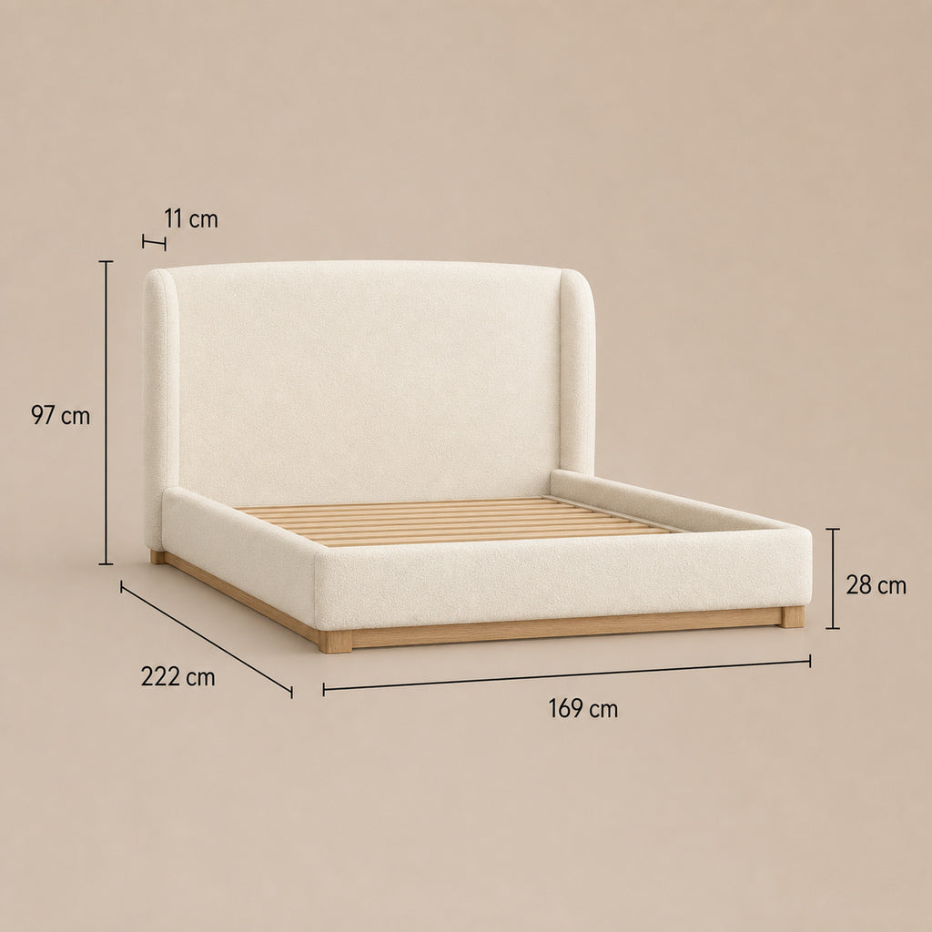 Ronan Bouclé Platform Bed