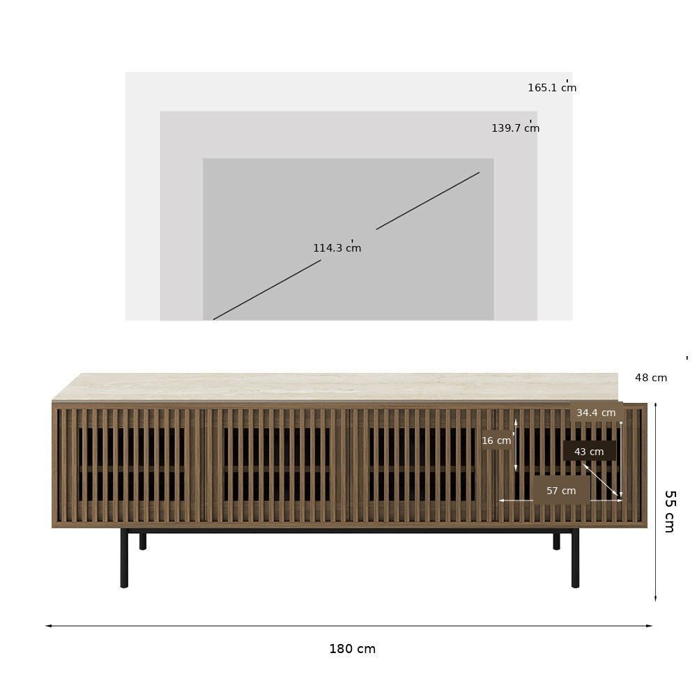 Aeolus Mid-Century Media Console