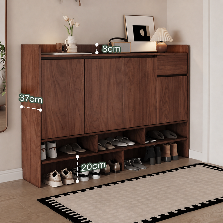 CELARA Modern Solid Wood Entryway Shoe Cabinet