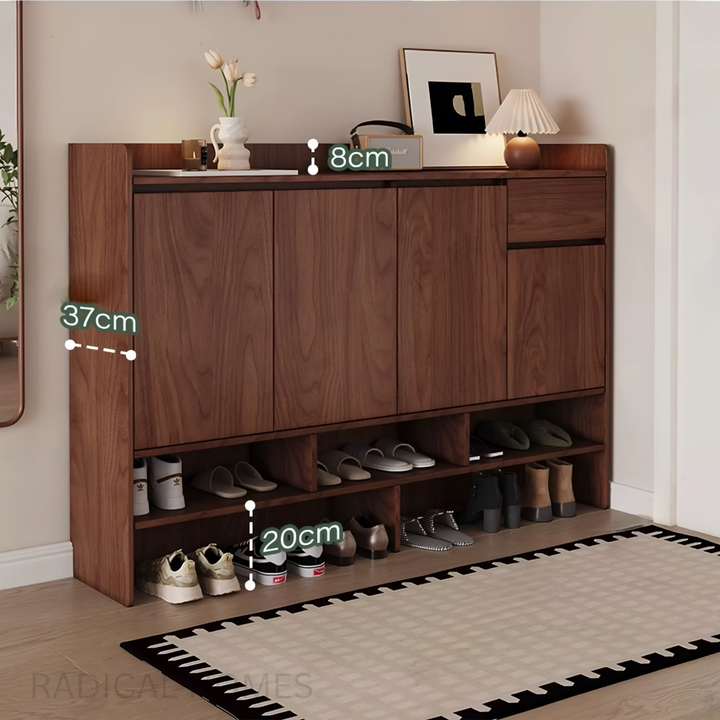 CELARA Modern Solid Wood Entryway Shoe Cabinet