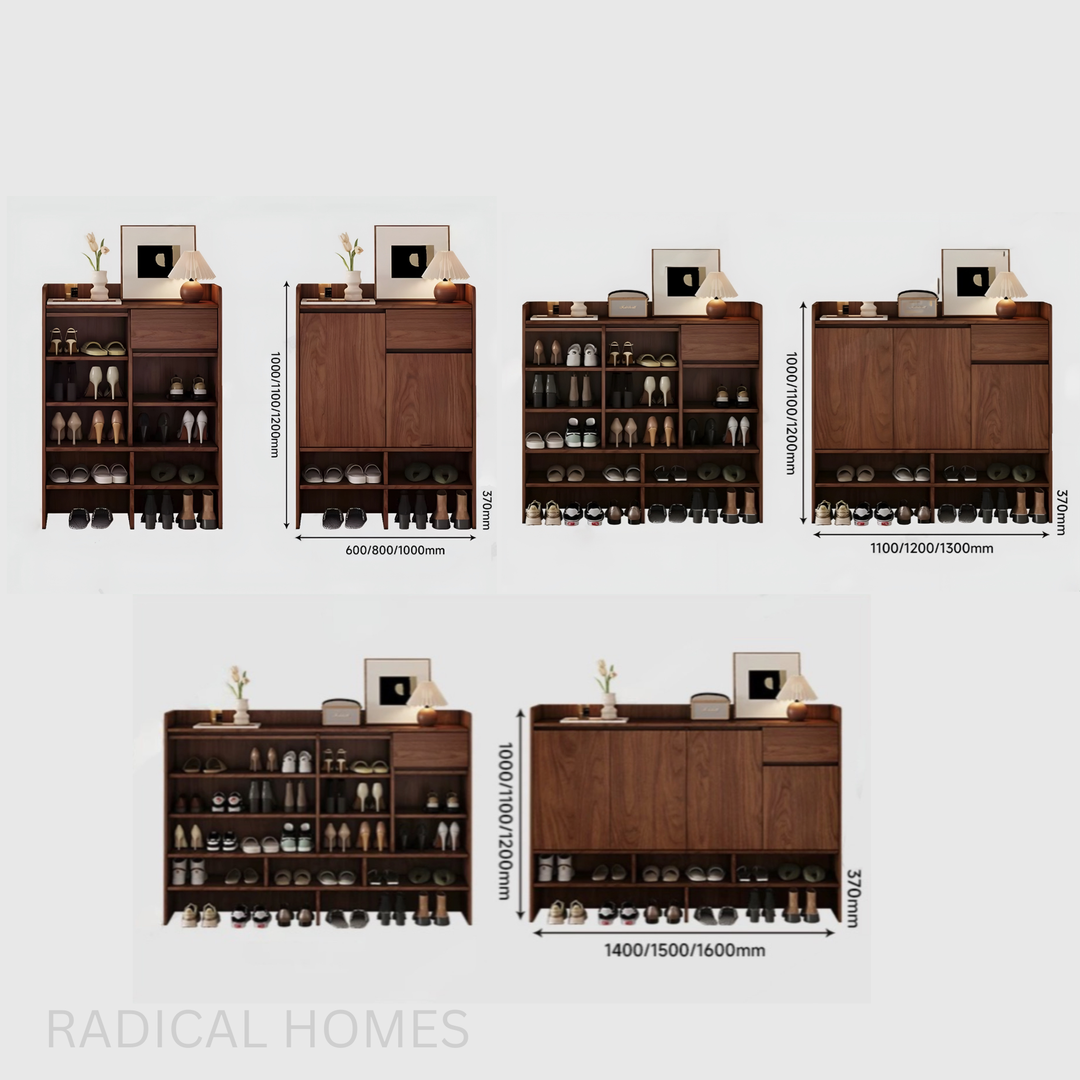 CELARA Modern Solid Wood Entryway Shoe Cabinet