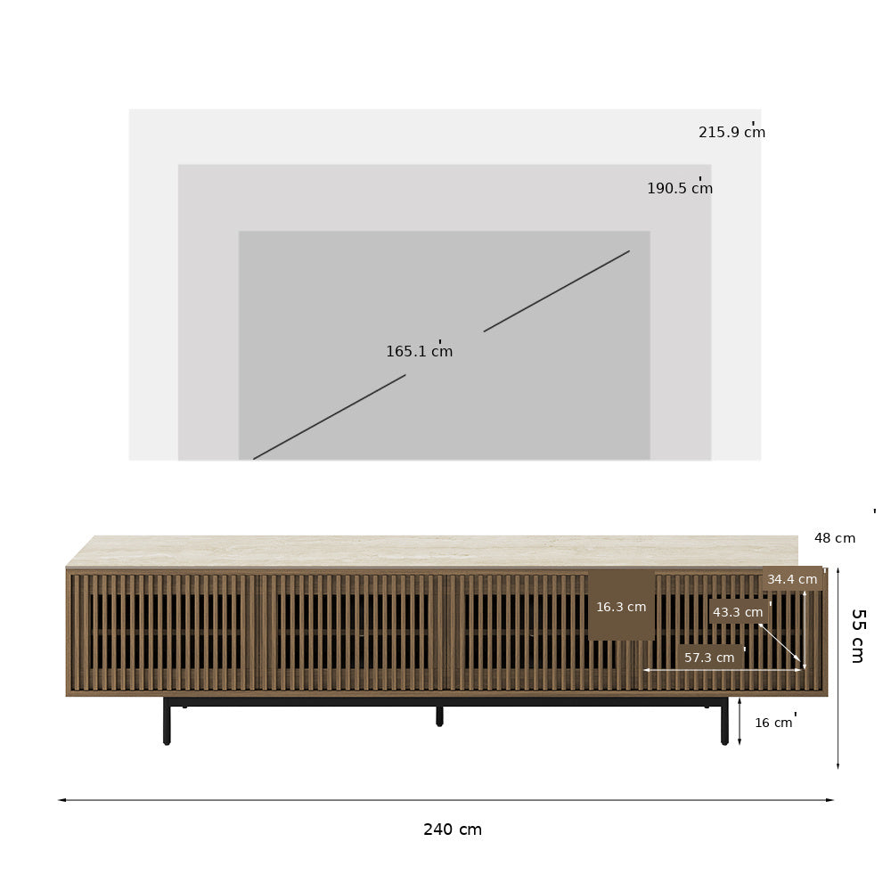 Aeolus Mid-Century Media Console