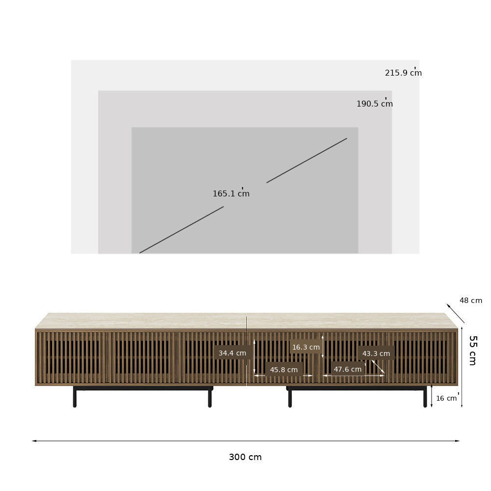 Aeolus Mid-Century Media Console