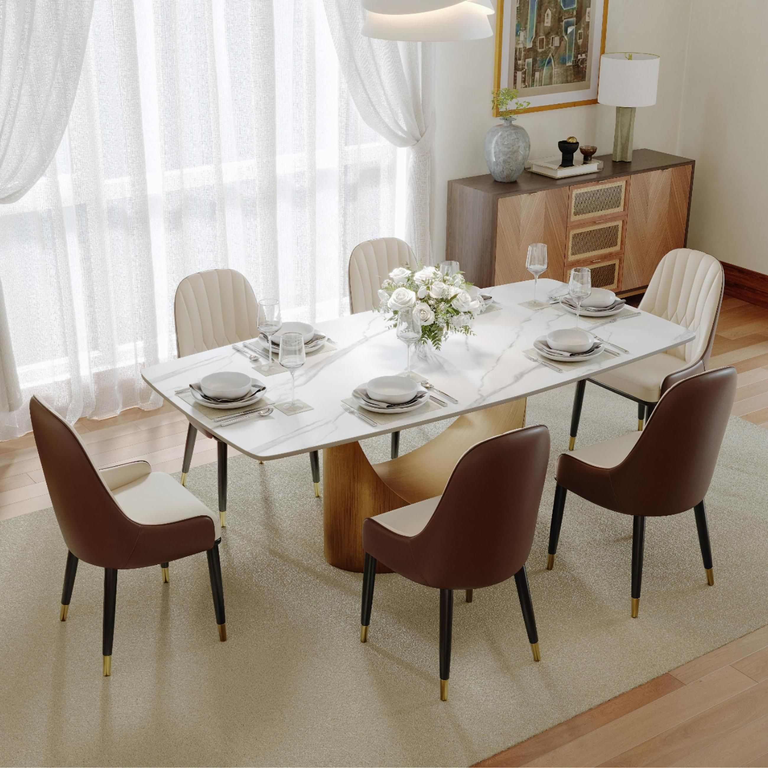 Calira Modern Upholstered Dining Chair — Set of 2