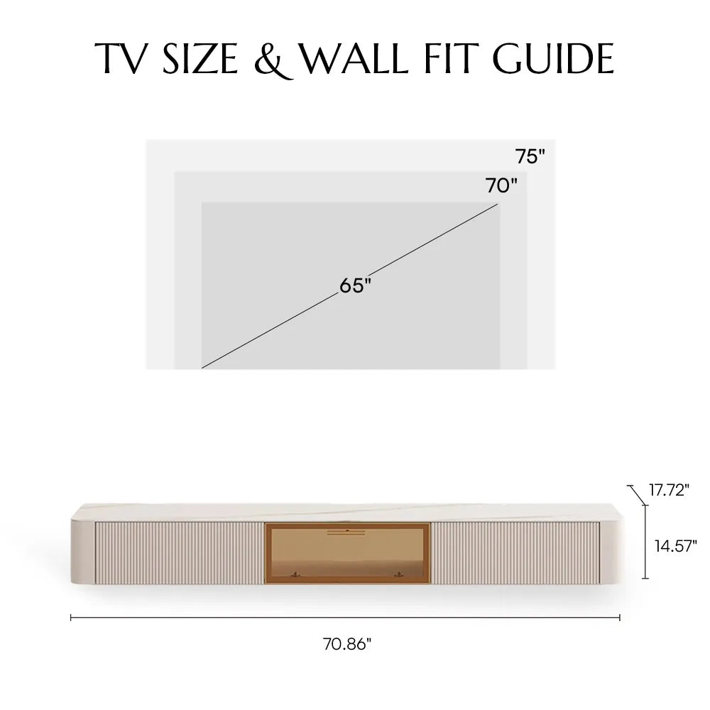 Beige / Floating / 70.87 x 11.81 x 8.07 inch