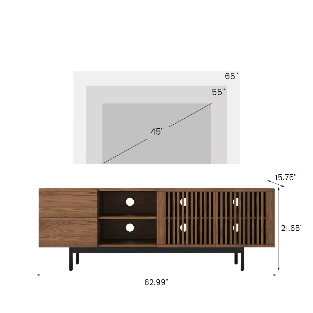 Walnut Color / Standard / 160cm TV Stand