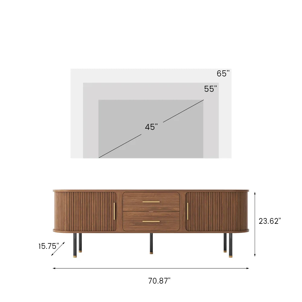 Walnut Color / Standard / 180cm TV Stand