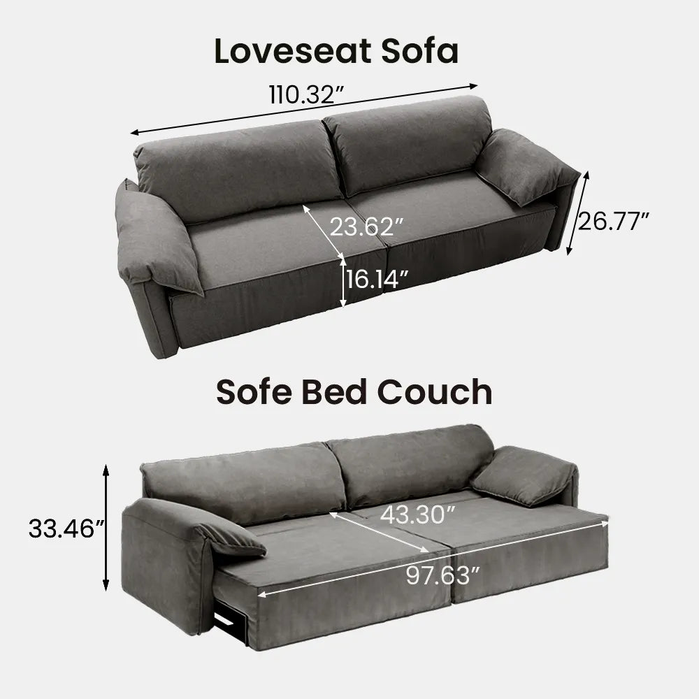 Dark Gray / 110.24 x 43.30 x 30.71 inch