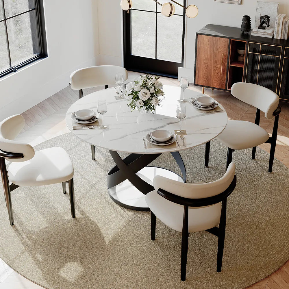 White / Black / 130cm Table