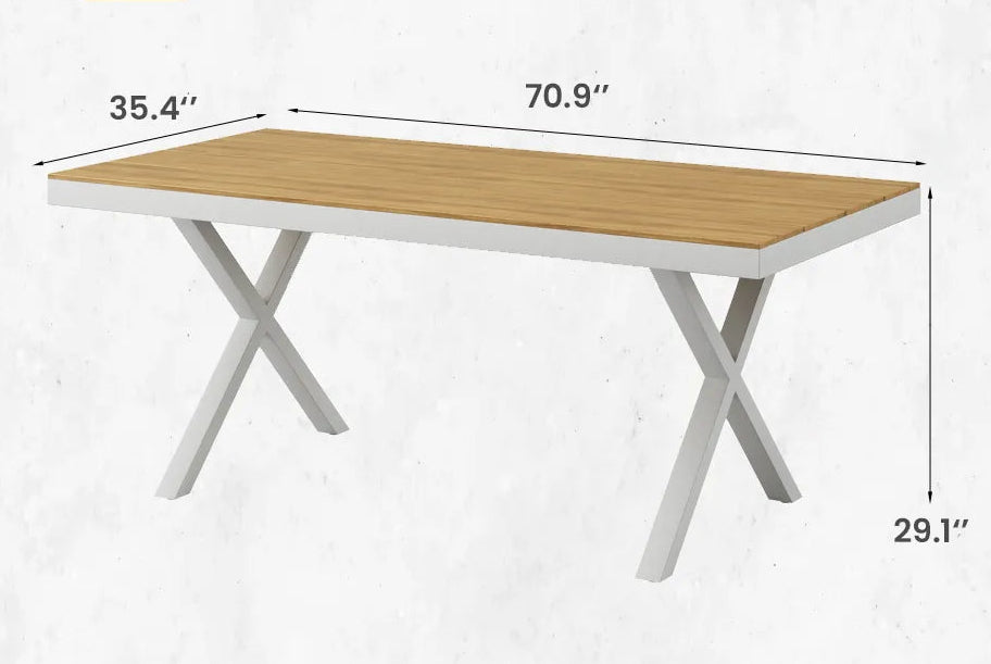 Walnut & White / 70.87 x 35.43 x 29.13 inch / Aluminium Alloy