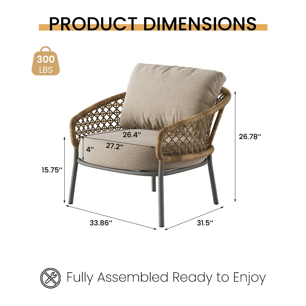 Khaki & Brown / 33.86 x 31.5 x 26.77 inch / Aluminium Alloy