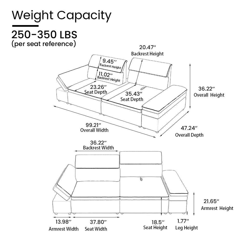 Dark Green Fabric / 2 Armless Chair+2 Armrest