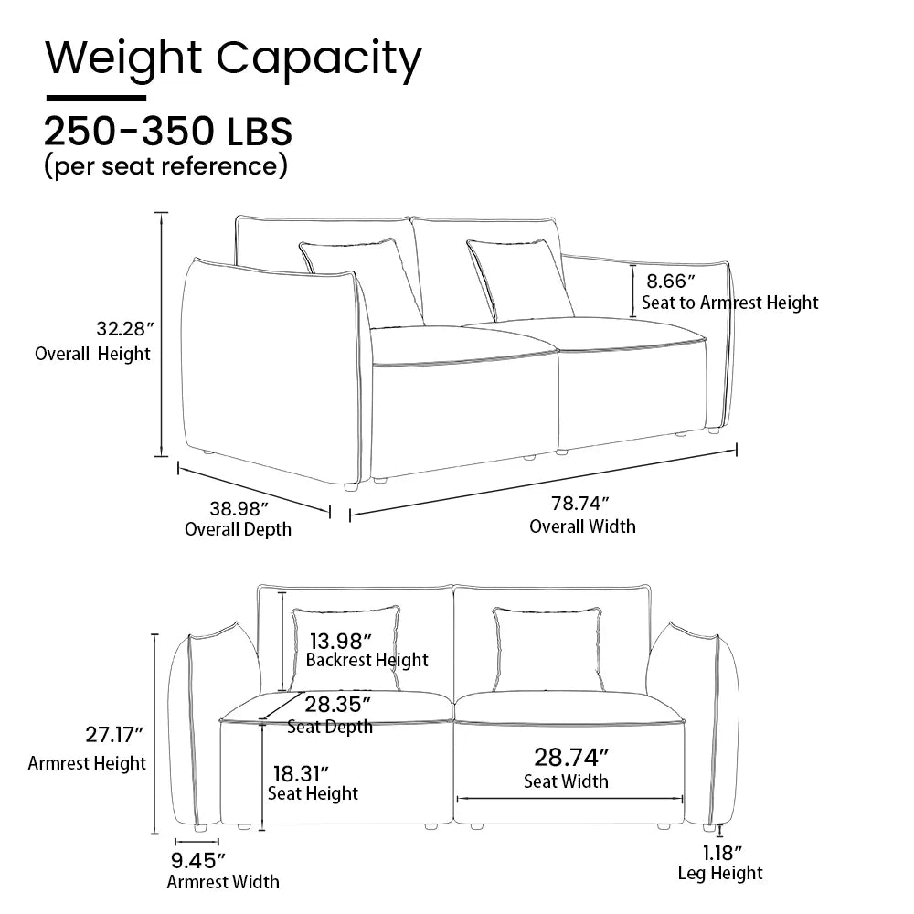 Brown / 2 Armless Chair+2 Armrest