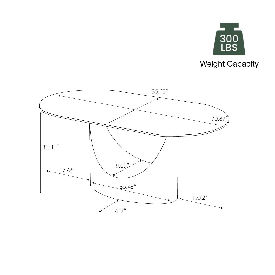 Glossy White / Bronze / 180cm Table