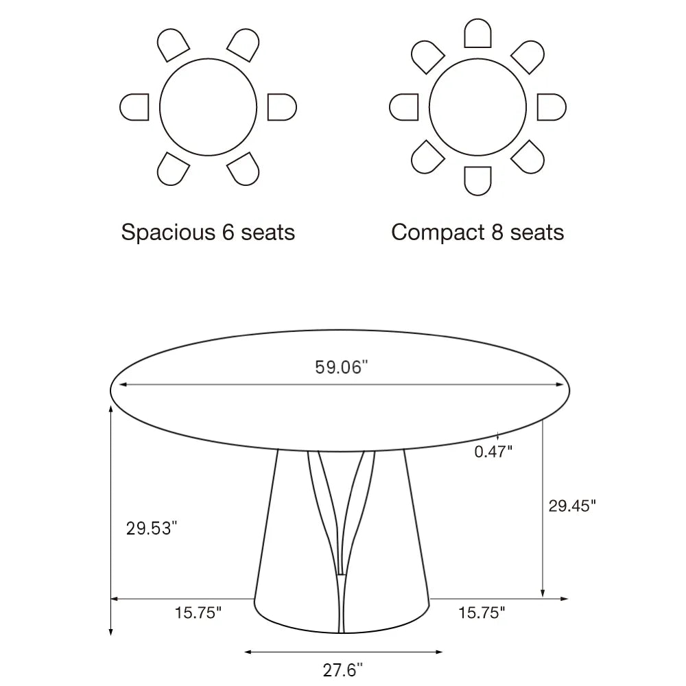 White / Black / 120cm Table