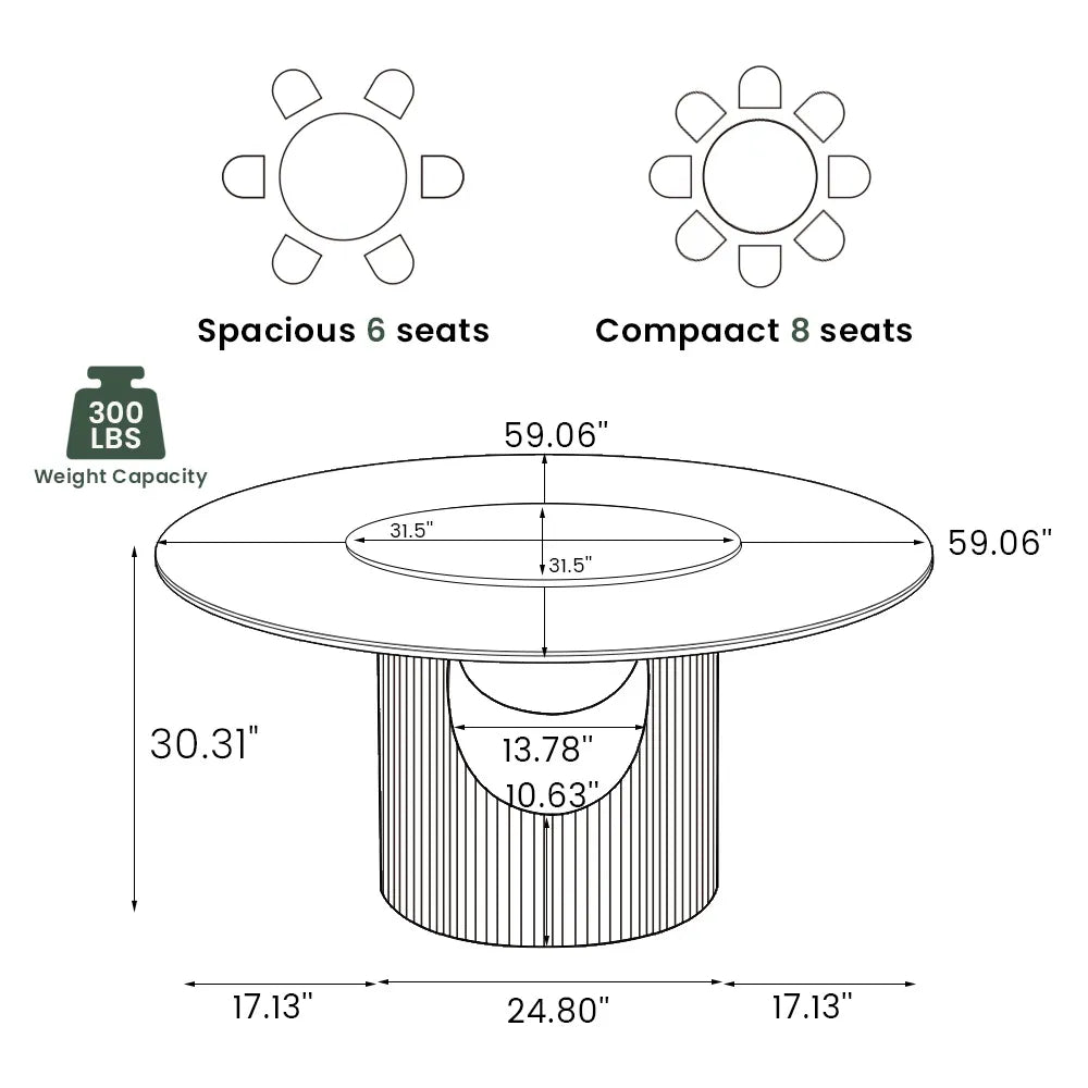 Pandora / Brown / 120cm Table