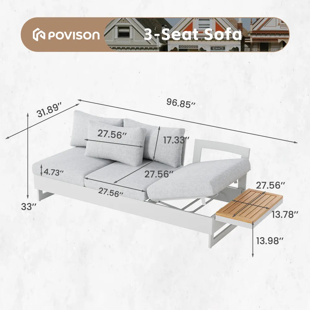 Walnut & Grey / Sofa-A