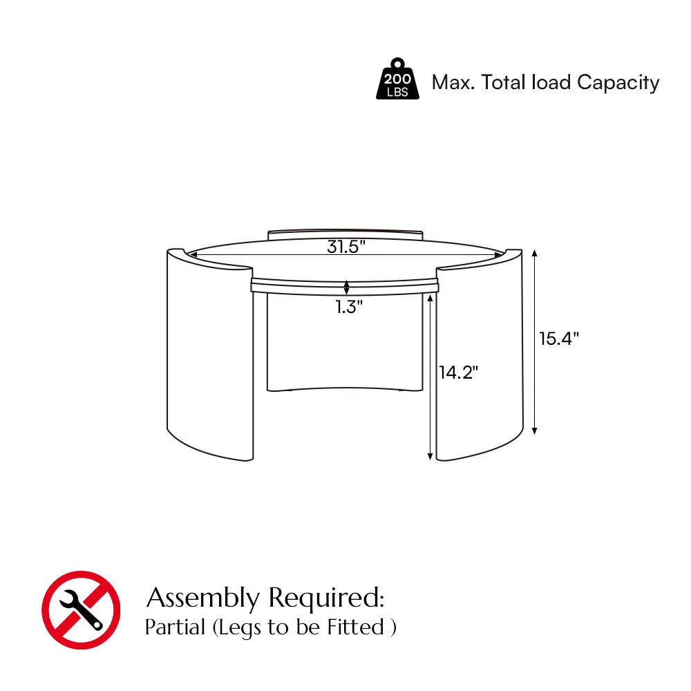 Walnut Color / 80 x 80 x 39 cm / Matte Sintered Stone