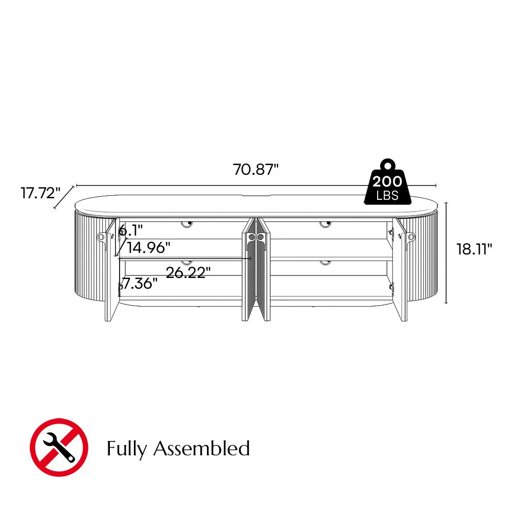 Walnut Color / 180 x 45 x 46 cm / Plywood