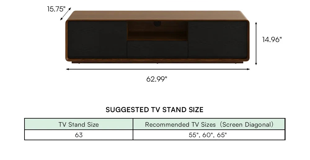 Dark Wood & Black / Standard / 160 cm