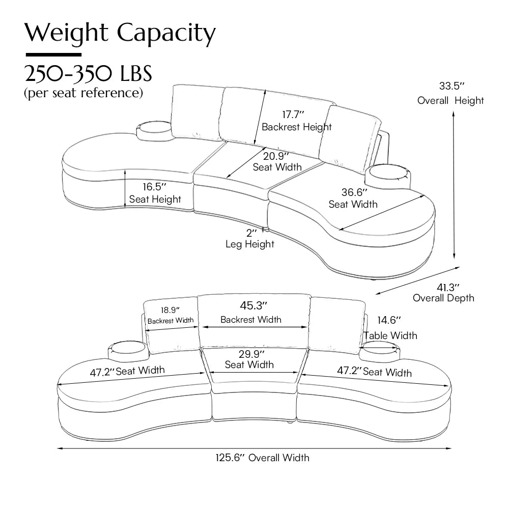 Gray / 234 x 105 x 85 cm