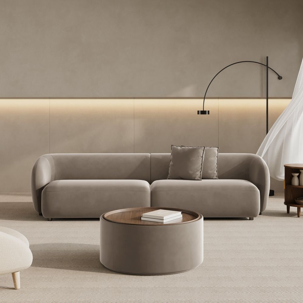 Serenlo Curved Modular Deep Seat Sofa